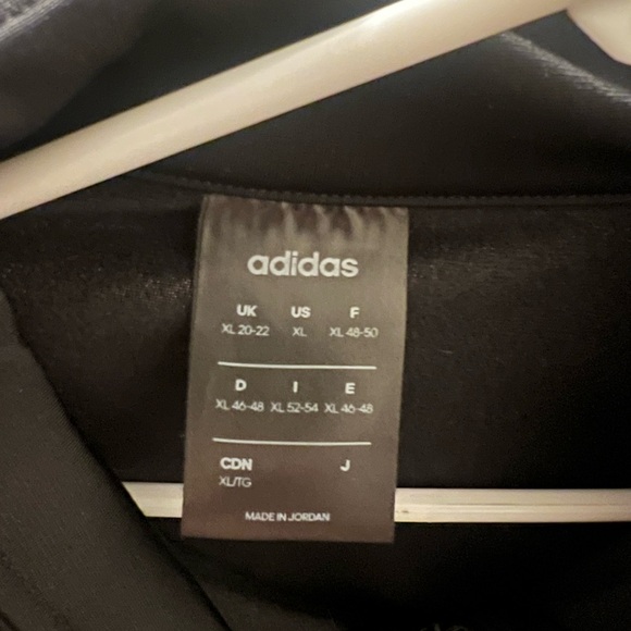 Adidas Women's Black Track Jacket with White Accents - Picture 4 of 5